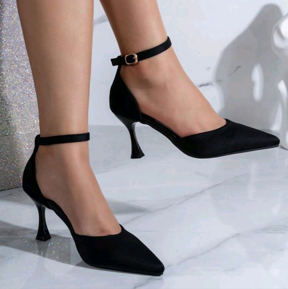 Fashionable Women High Heels Pointed Toe Mule Shoes Sexy One-Strap Design Stilet - Picture 2 of 4